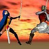 Mantra fighting the Iron Knight